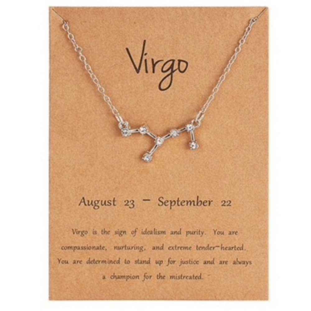 Virgo Zodiac Constellation Necklace